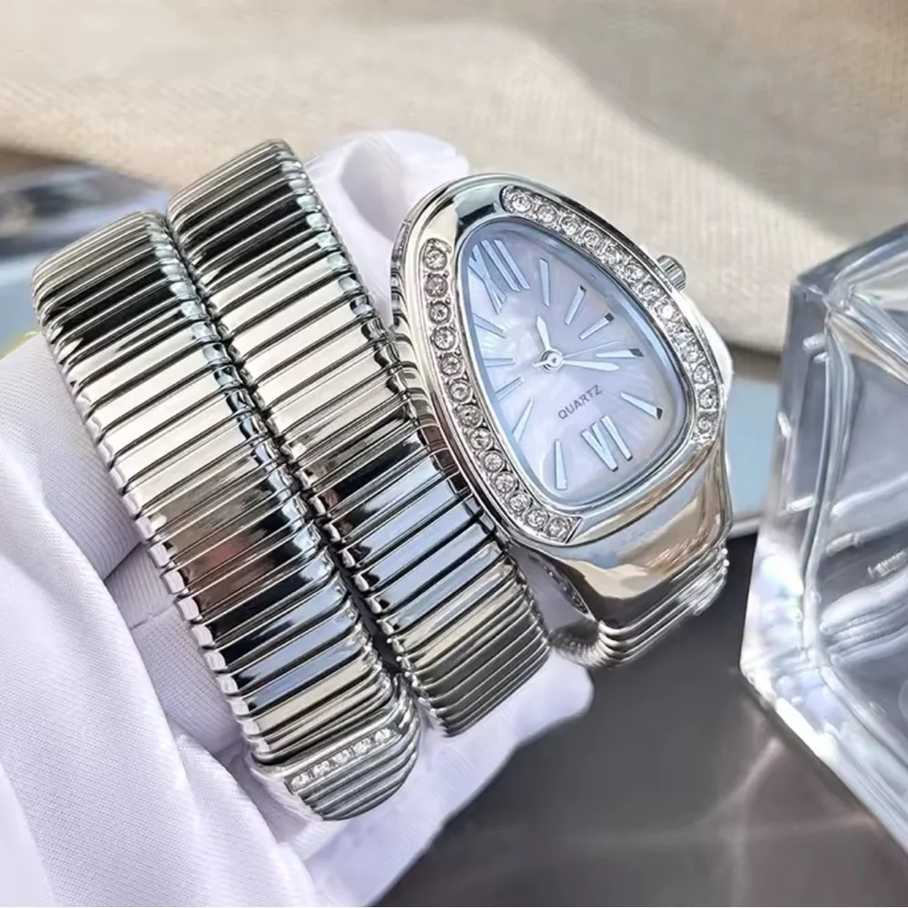Serpenti Snake Wrap Elegant Silver Women's Watch